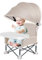 Baby Folding Dining Chair with Canopy and Removable Tray, Portable Baby Travel Seat Booster Toddler Dining Seat for Indoor Outdoor Camping Beach Lawn