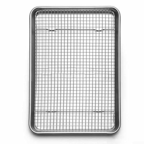 Cooling Rack for Baking, Stainless Steel Baking Cooling Wire Rack Jelly Roll Cookie Sheet Oven Pan Square Grill, 25x30x2 cm