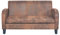 ULUYYUC Couchbar Bodensofa Sofas & Couches Ecksofa - 2-Sitzer Sofa Künstliches Veloursleder Braun für Garten Party Lounge Terrasse