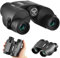 LUXUN 8x32 Klein Fernglas Erwachsene Kompakt Fernglas für Jagd Großes Okular Ultrasharp Mini Ferngläser für Vogelbeobachtung,Schwarz