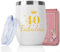 TOONGEEN 40th Birthday Gifts for Women Friends, Personalised Stainless Steel Insulated Wine Tumbler Gift for 40 Year Old Women, Unique Birthday Presents for Sister, Friend, Mum, Auntie, 12oz