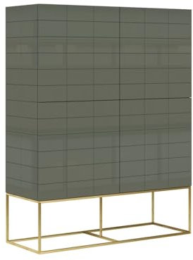 Rose Hill RH04 Kommode Stil Modern classic grün, Hochglanz Salotti
