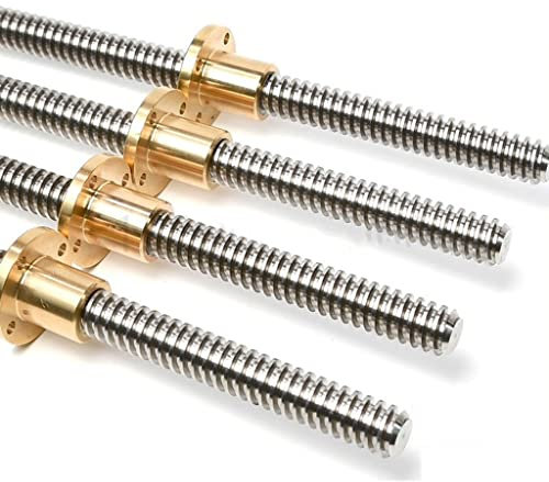 HFRSE T10 Vis sans Fin Longueur 100-1000mm Pas 2mm Plomb 2mm Vis Trapézoïdales avec Écrou for Pièces D'imprimantes 3D, 1 Pièces(600MM with Nut)