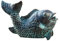 Bronze-Skulptur Wasserspeier Fisch | klein | Fontaine | 18x6x11cm | Tierfigur aus Bronze handgefertigt