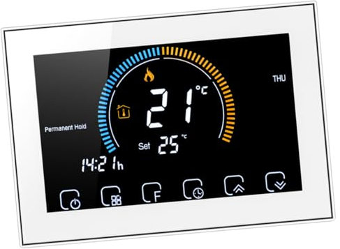 Gadpiparty 1satz Smart Thermostat Programmierbarer Temperaturregler Für Zuhause Präzise Steuerung Einfache Installation Kompatibel Standarddosen