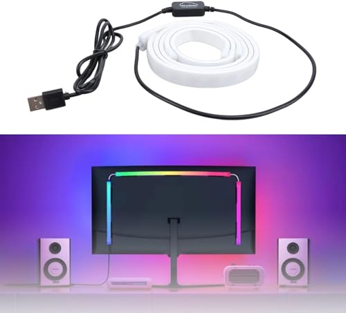 Computer -LED -Strip -Licht, RGB 54 LEDS -Bildschirm Synchronisation, Synchronisation mit Ihrem Bildschirm, Schnelles Setup, Vielseitige Beleuchtungsmodi, USB -PC