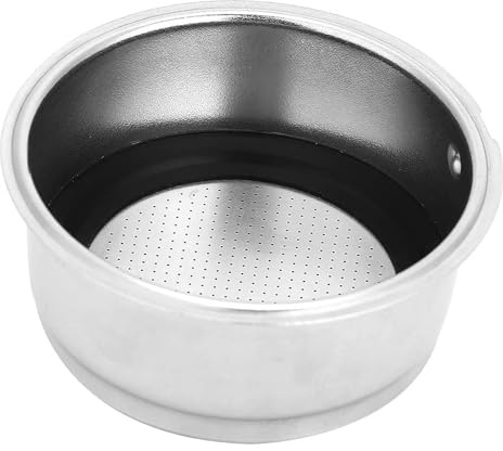 Premium Stainless Steel Coffee Filter Basket - Detachable Double Cup Strainer with Ultra-Fine Mesh for Coffee Machines - Ideal for Home & Office Brewing (Single Serving) (Double Serving)