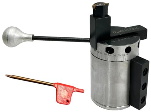 Assorts Heavy-Duty Radius Ball Turning Attachment for 7x14 & 7/16 Mini Lathes Fits Similar & Larger Lathe Machines Maximum 65mm Radius Capacity DCMT11T304 Carbide Insert Bearing Base with 0–90° Side