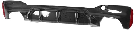 Heck Stoßfänger Diffusor -Spoilerlippe, Hintere Stoßfänger Diffusorlippe mit Schlepphakenabdeckung M Leistungsschutz Austausch für G30 G31 M Sport (Kohlefasermuster)