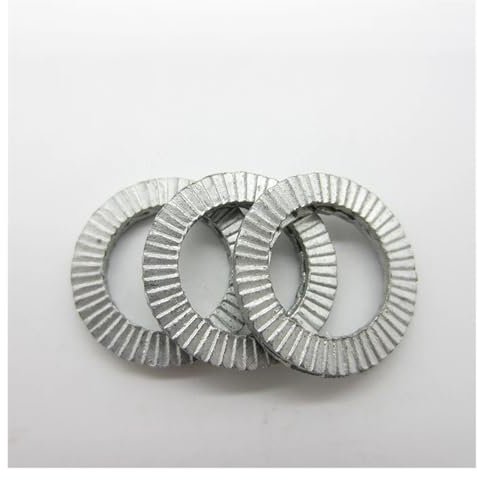 MIUYTRN 10 paires/lot DIN25201 rondelle double rondelles de verrouillage rondelle autobloquante Double pli (acier au carbone/acier inoxydable) cuicui(NL10SP,Carbon steel)