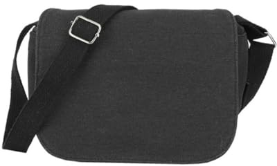 oukesin Kleine Umhängetasche aus Canvas für Damen für den Alltag,Schwarz