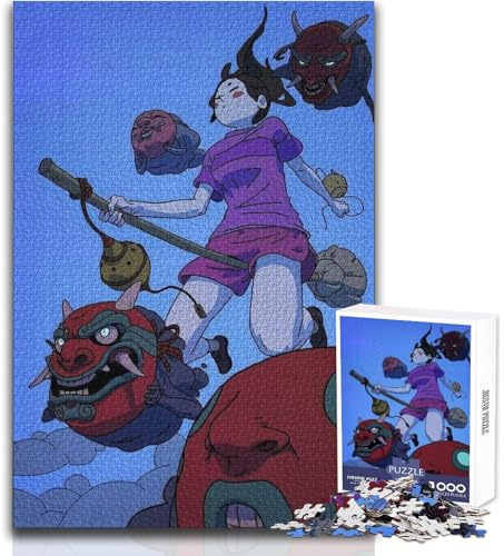 Jigsaws 1000 Pieces for Adults Spirited Away Inspired Digital Art Family Activities Brain Teaser Game Great Gifts And Toys (size 38x52cm)