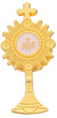 DOITOOL Épingle de Calice de Première Communion en Alliage de Zinc Doré, Broche Religieuse Élégante pour Occasions Spéciales et Accessoires Catholiques