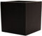 Pflanzkübel, Blumenkübel Fiberglas quadratisch 60x60x60cm elegant schwarz-matt.