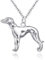 MATERIA Windhund Anhänger Silber 925 CACCIA rhodiniert - Hund Anhänger Tier für Halskette rhodiniert + Box #KA-318