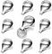 My-Bead 10 pezzi chiusure moschettone piccolo 9mm Argento 925 per gioielli bracciali e collane DIY