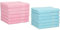 Betz 12 Stück Gästehandtücher Gästehandtuch Palermo 100% Baumwolle Größe 30x50 cm Handtuch Gästetücher Set Farbe rosé und türkis