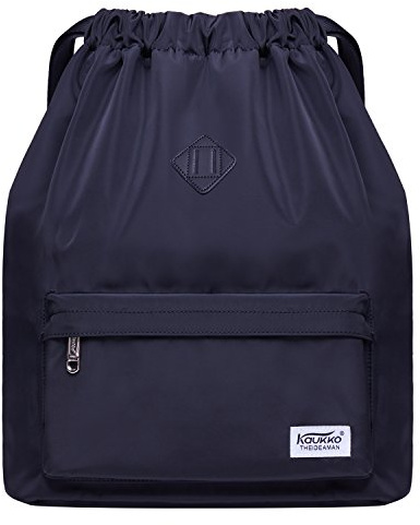 KAUKKO Beutel Rucksack Hipster Kordelzug Turnbeutel Gymsack mit Innentasche Sportbeutel für Damen & Herren, 21L