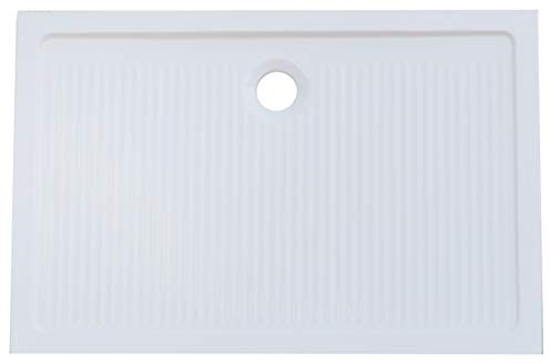 Piatto doccia 70x90 1^scelta rettangolare in ceramica bianca Ferdy Azzurra