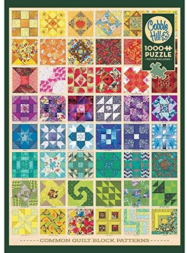 Cobblehill Puzzles, 1000 Stück, Common Quilt Blocks