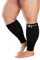 Zeta Wear Kompressionsstrümpfe dicke Waden, Wadenhülle, beruhigende bequeme Gradientenunterstützung, verhindert Schwellungen, Schmerzen, Ödeme, DVT, große Manschetten (2XL, Schwarz)