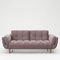 PLAYBOY Sofa mit Bettfunktion, Samtstoff in Rosa, Rose Quartz, stabile Massivholzfüsse, Bettsofa mit verstellbarer Rückenlehne, 2er Sofa, 3er Sofa, Sofabett, 2-Sitzer, Retro-Design, Club-Stil