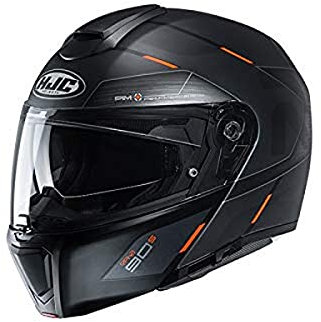 HJC Helmets Herren Nc Helmet, Schwarz/Orange, XL