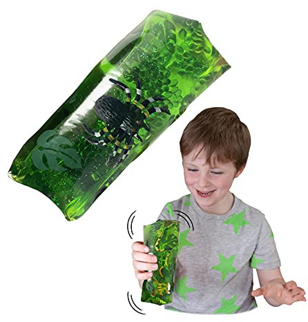 Wiggly Jiggly - Gruselige Kreaturen von Deluxebase. Großes super matschiges Wasserschlangenspielzeug mit Eidechse und Spinne Figuren. Tolles sensorisches Zappelspielzeug gegen Autismus und ADHS