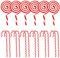 12 Stücke Zuckerstangen zum Hängen,6 Stücke Christbaumanhänger in Lolli-Optik Weihnachten Lollipop Ornament Weihnachtsbaum Ornament Weiße und Rote Weihnachtsschmuck für Haus Party