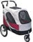 HUNTEA Pettio Aventura-XL Kinderwagen, für Hunde unter 45 kg, Grau-Rot