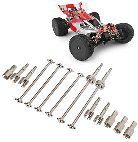 RC CVD Antriebswelle Kit, Stahl Antriebswelle Dogbone Joint Set Wärmebehandlung Upgrade Ersatzteil für WLtoys 144001 RC Car