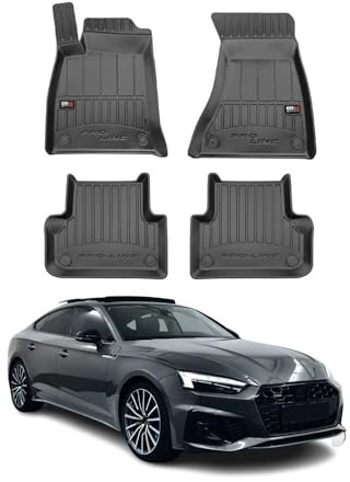 OMAC Gummi Fußmatten kompatibel mit Audi A5 Sportback F5 2016-2025 Premium Gummi Schwarz 4X
