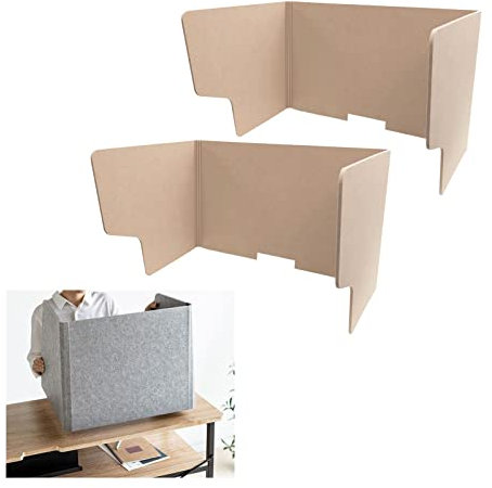 Faltbar Schreibtisch Trennwand Polyesterfaser Leicht Zu Tragen, Mehrzweck Sichtschutz Schreibtischpanel, Für Schreibtisch Oder Zuhause 2 Stk Schalldämmung Schreibtisch Trennwand ( Color : YELLOW , Siz