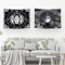 Ulticool – Wandteppich Dekoration Wohnung - Sonne Mond Tierkreis Tarot Bohemien - Schwarz Weiß - Set von 2 Motiven – 73 cm x 95 cm - Wandtuch