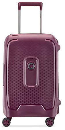 DELSEY Paris - MONCEY Mr (Matière Recyclée) - Valise Cabine Rigide 55 cm x 35 cm x 25 cm - 37 L - S - Violet