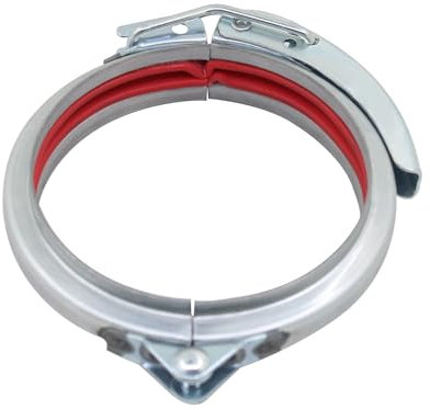 Collier de serrage pour tuyau rond à dégagement rapide Collier de serrage rapide Anneau de serrage SS/galvanisé 80-400 mm Diamètre réglable (galvanisé, 125 mm)