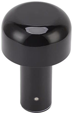 Brrnoo USB Nachtlampe, Dimmbare 3-farbig LED Pilzlampe für Schlafzimmer, Kinderzimmer, Ambiente Beleuchtung (Schwarz)