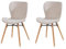 KHG Esszimmerstuhl Polsterstuhl 2er Set Küchenstuhl Skandi Look Beige - Stuhlbeine Holz Eiche Massiv geölt - BHT 47 x 82 x 53 cm - 110 kg max. Belastbarkeit - ideal für Küche Büro Wohnzimmer