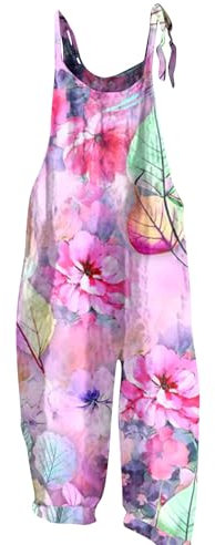 Stretchy Dungarees for Women Uk Loose Dungarees Women Plus Size Linen Jumpsuits Dungarees Patterned Maternity Dungarees Ladies Baggy Jumpsuit Loose Dungarees Women Plus Size Pink 4Xl