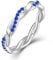 YL Unendlichkeit Damen Ringe 925 Sterling Silber Saphir Stapelbare Ring Eternity Ewigkeitring Schmuck Geschenke für Damen Mutter Freundin,Größe56