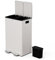 Klarstein EcoVista Mülleimer - 60L Abfalleimer mit 2 Fächern & 3L Kompostbehälter, Soft-Close, Edelstahl, Küchen-Abfalleimer, Mülltrennsystem