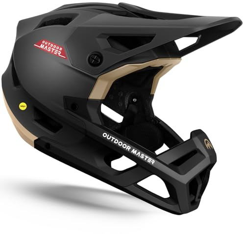 OutdoorMaster MIPS Full Face MTB Helmet, Lightweight Ventilated for DH