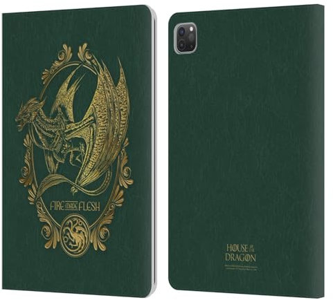 Head Case Designs Offizielle House of The Dragon: Television Series Aus Feuer Wurde Fleisch Grafik Aus Staffel 2 Leder-Wallet-Hülle Kompatibel mit Apple iPad Pro 11 2020/2021 / 2022