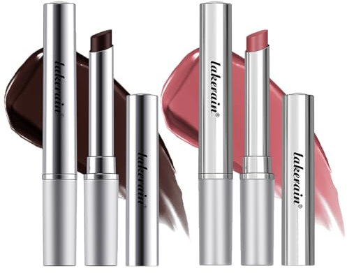 2PCS Almost Lippenstift Getönter Lippenbalsam, Sheer Formula Lippenpflegebalsam, Schwarzer und Rosa Feuchtigkeitsspendender Lippenstift zur Reparatur Trockener Lippen