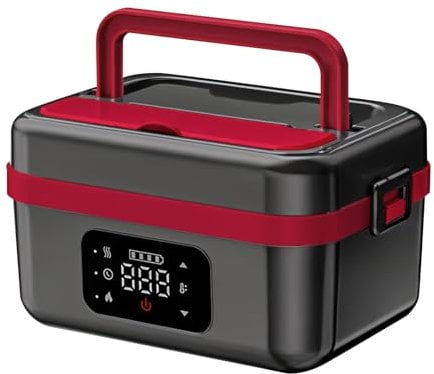 Gamexop 1L Gamelle Chauffante, Rechargeable Lunch Box Chauffante Electrique Chauffe-Repas Auto-Chauffant Boite Repas Isotherme pour le Travail Voyage de Voiture de Bureau Bureau Ecole