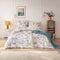 ESTELLA Mako-Satin Bettwäsche 135x200 Estera Blüten Lilien beige rosa 7960-985