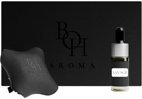 BOH-Aroma Auto Parfüm I Autoduft I Auto Lufterfrischer I Autoduft mit eigenem parfum (Schwarz, Savage)