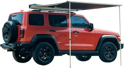 HTDRE Candy Camper Markise, Einziehbare Markise fürs Dach, Seitenmarkise für SUV, LKW, Van