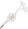 HOMOBABE Retractable In-ear Earphones Earbuds for Comfortable Listening for Travel Music More White