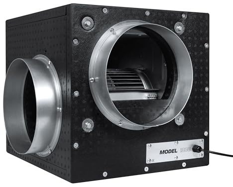 Inline Fan Silent Acoustic Box 10 12 – High Airflow 1500–4250 m³/h | Quiet Ventilation for Grow Tent, Ducting, Odour Control | Moisture Resistant (12 Acoustic Box Fan – 3250 m³/h)